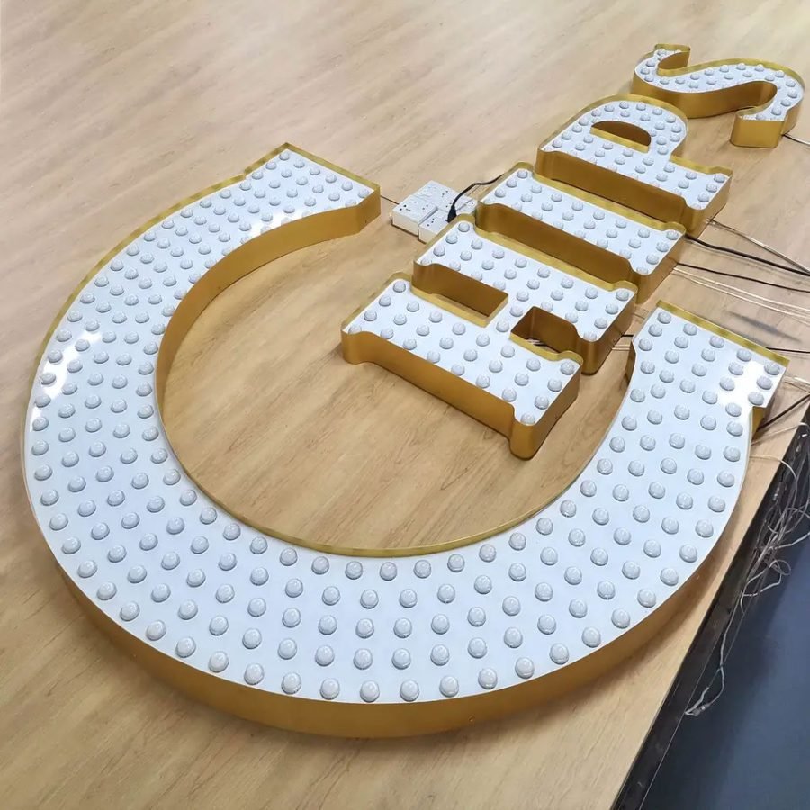 3d Illuminated Marquee Letters Led Acrylic Sign Storefront